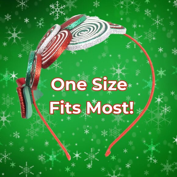Festive Candy Cane Headband Christmas Party Accessories Unisex One Size - Picture 6 of 7